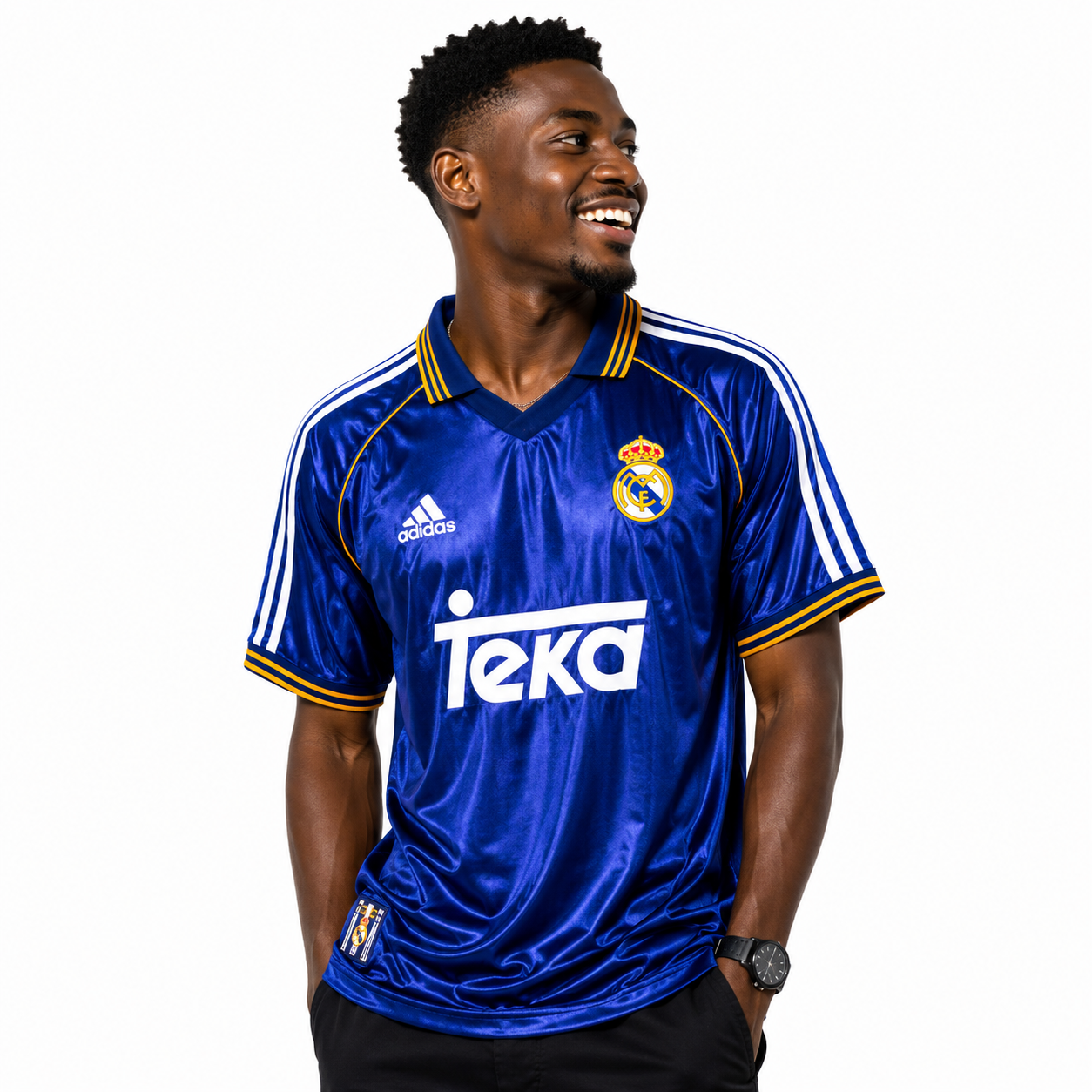 Real Madrid 1999/00 Away Retro Football Jersey