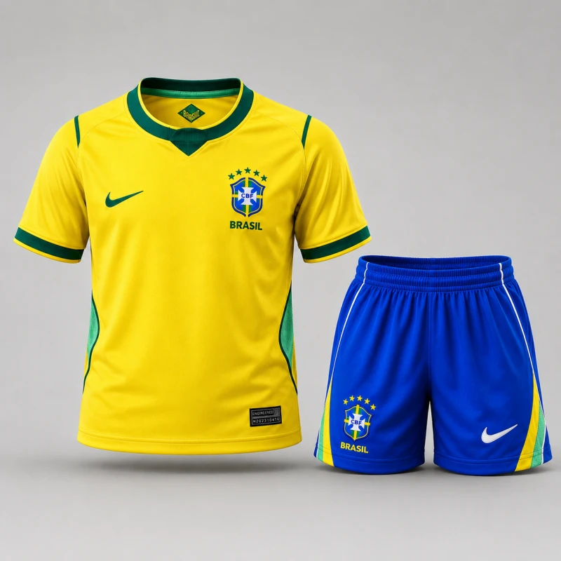 Brazil  2026/27 Kids Home Football Jersey