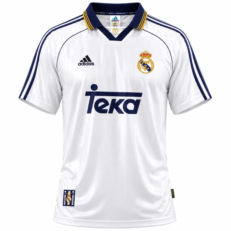 Real Madrid 1998/00 Home Retro Football Jersey