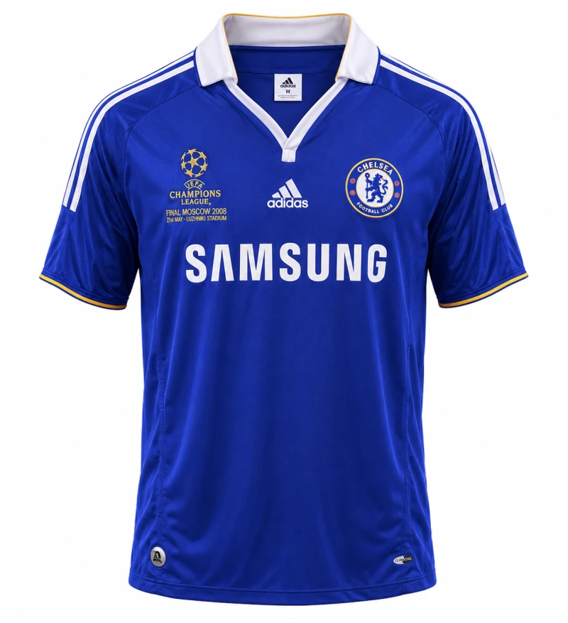 Chelsea FC 2008 UEFA Champions League Final Home Retro Football Jersey